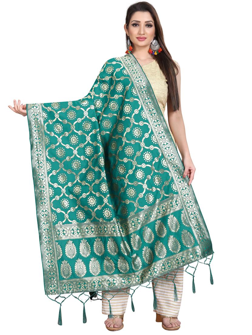 self design banarasi dupatta - 18678450 -  Zoom Image - 0