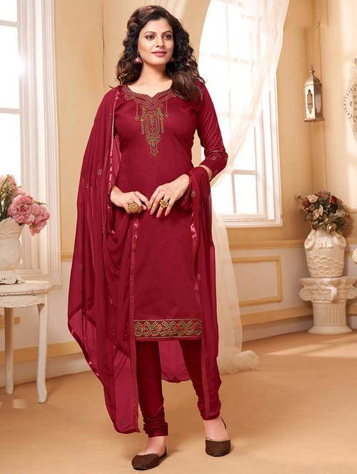 embroidered unstitched suit set  - 18680491 -  Standard Image - 0