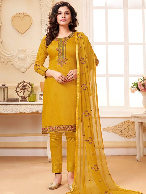 embroidered unstitched suit set  - 18680498 -  Zoom Image - 0