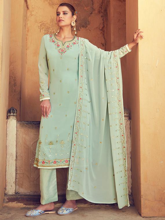 embroidered unstitched suit set  - 18680512 -  Zoom Image - 0