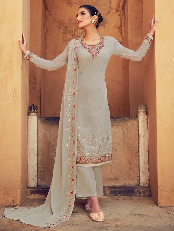 embroidered unstitched suit set  - 18680515 -  Zoom Image - 0