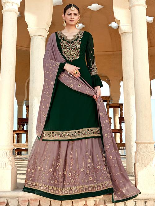 embroidered unstitched suit set - 18680520 - Standard Image - 0