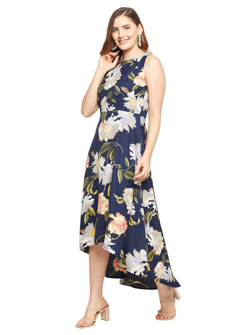 women's high low floral dress - 18682265 - Standard Image - 3