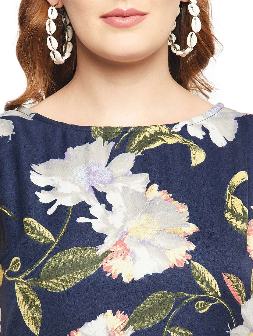 women's high low floral dress - 18682265 - Standard Image - 5