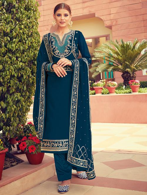 embroidered unstitched suit set  - 18682340 -  Standard Image - 0