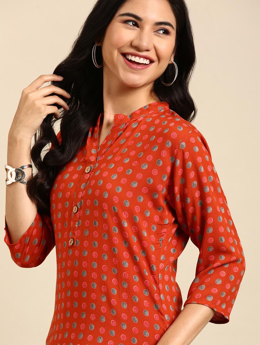 women's straight kurta - 18682916 - Standard Image - 3