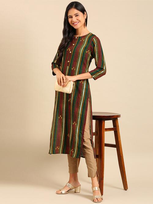 women's straight kurta - 18682918 -  Standard Image - 0