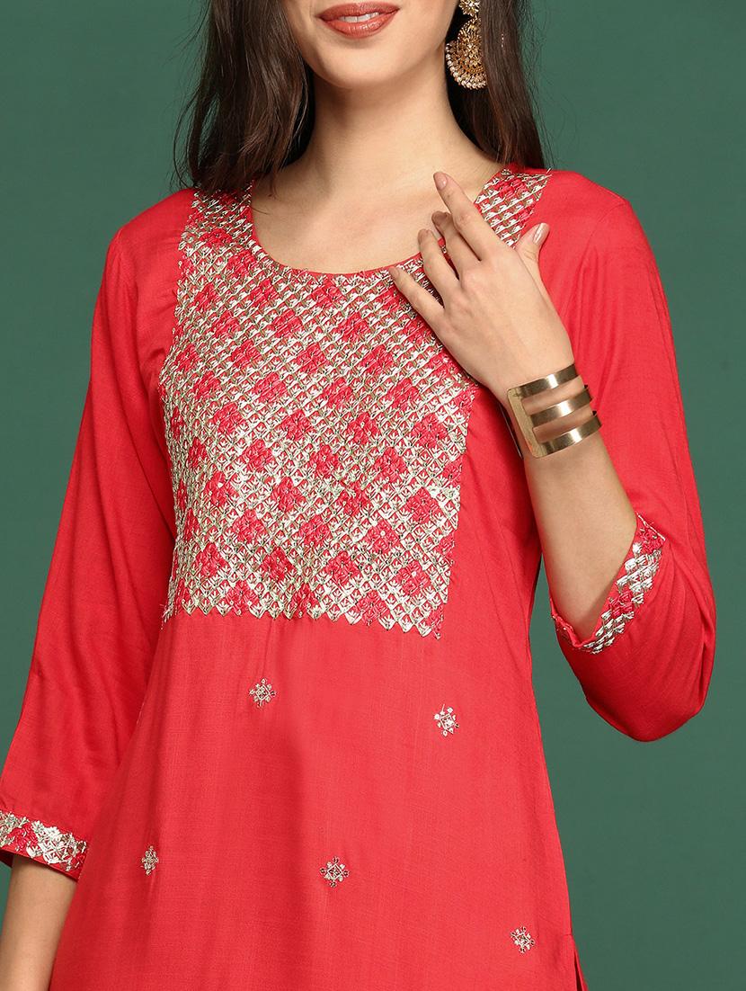 women's straight kurta - 18682921 - Standard Image - 5
