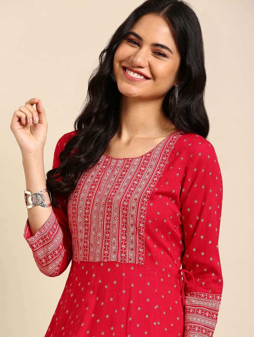 women's flared kurta - 18682931 -  Standard Image - 3