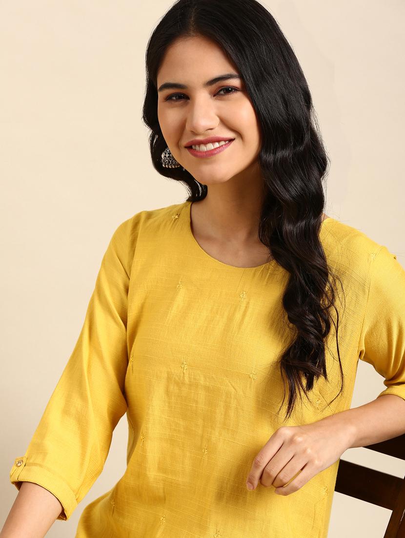 women's straight kurta - 18682953 - Standard Image - 3
