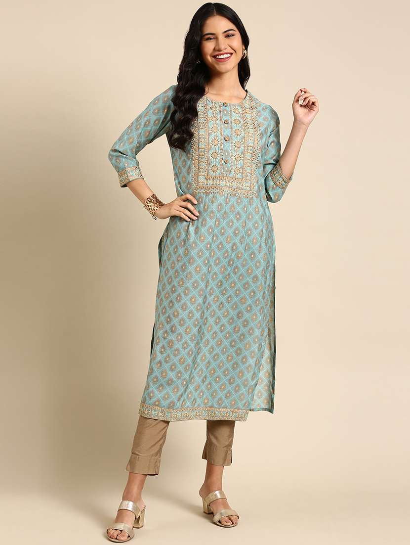 women's straight kurta - 18682981 - Zoom Image - 0