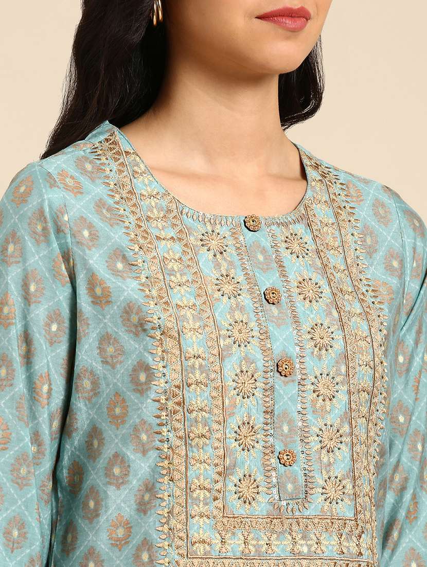 women's straight kurta - 18682981 - Standard Image - 3