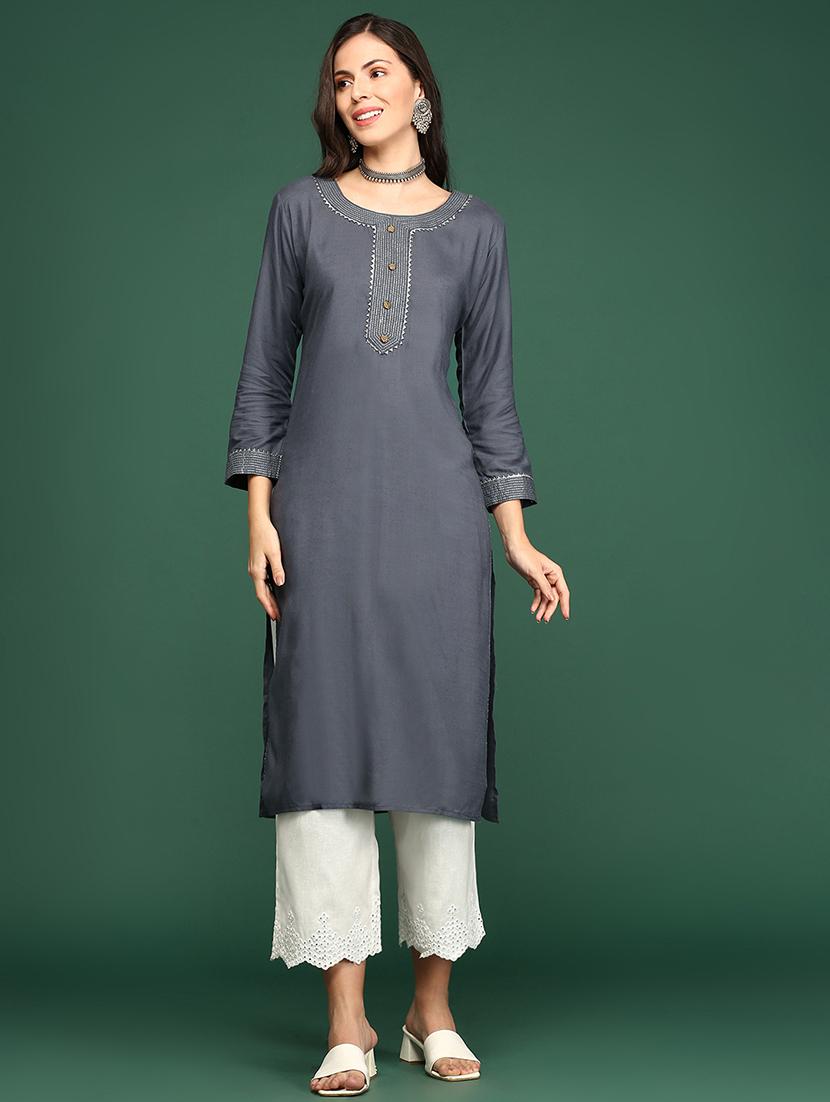 women's straight kurta - 18683015 - Zoom Image - 0