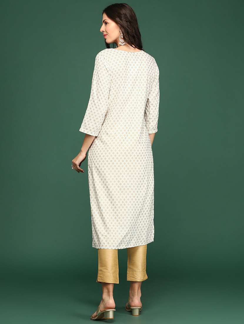 women's straight kurta - 18683028 - Standard Image - 3