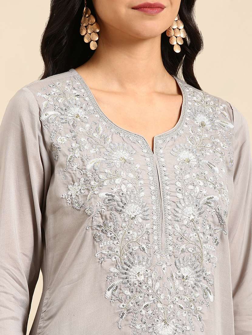 women's straight kurta - 18683045 -  Standard Image - 3