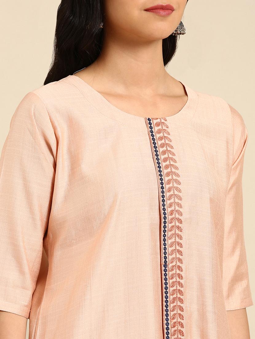 women's front slit kurta - 18683107 - Standard Image - 3