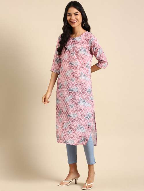 women's straight kurta - 18683110 -  Standard Image - 0