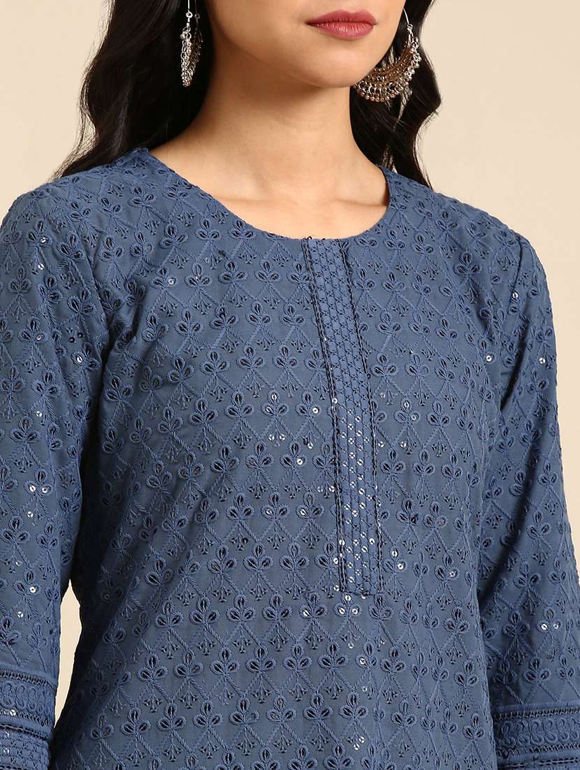 women's straight kurta - 18683117 -  Standard Image - 3