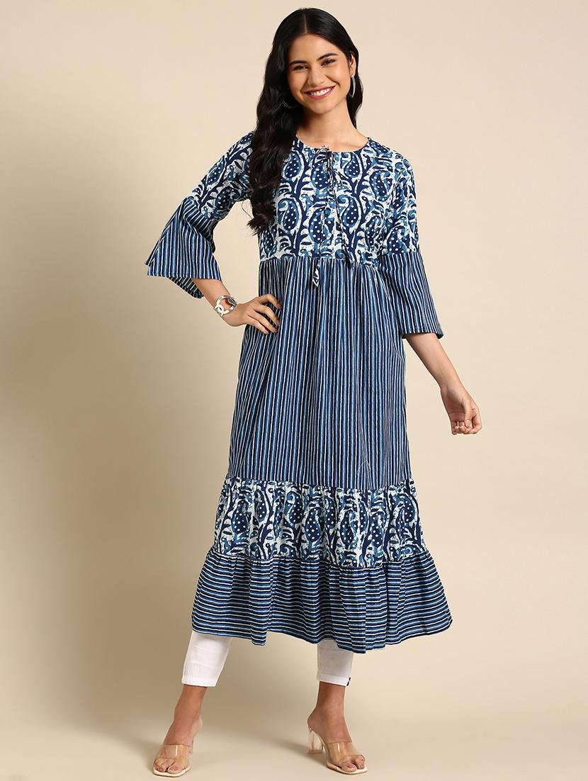 women's tiered kurta - 18683119 -  Zoom Image - 0