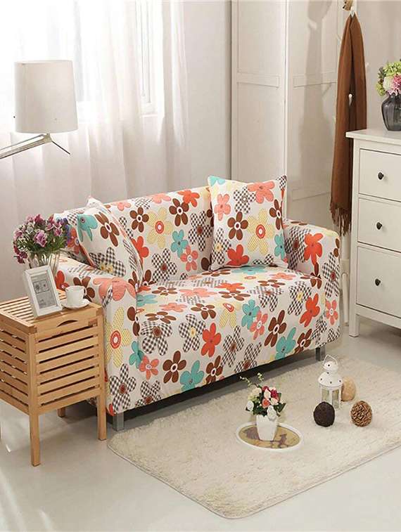 printed sofa cover