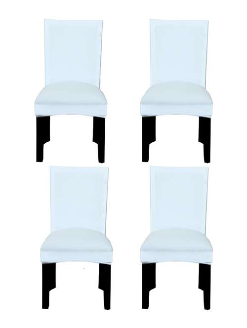 polyester solid elastic chair cover stretch -pack of 4 - 18685264 - Standard Image - 0