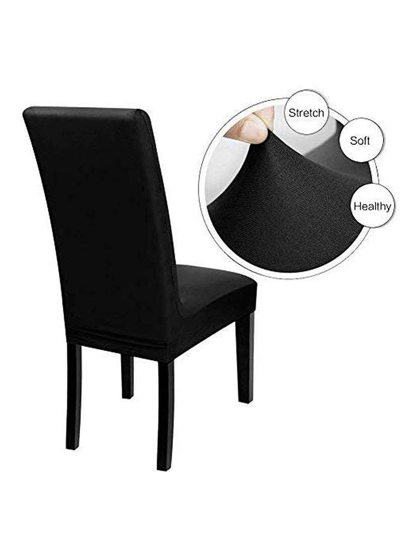 stretch removable washable short dining chair cover-set 2 - 18685523 -  Standard Image - 3