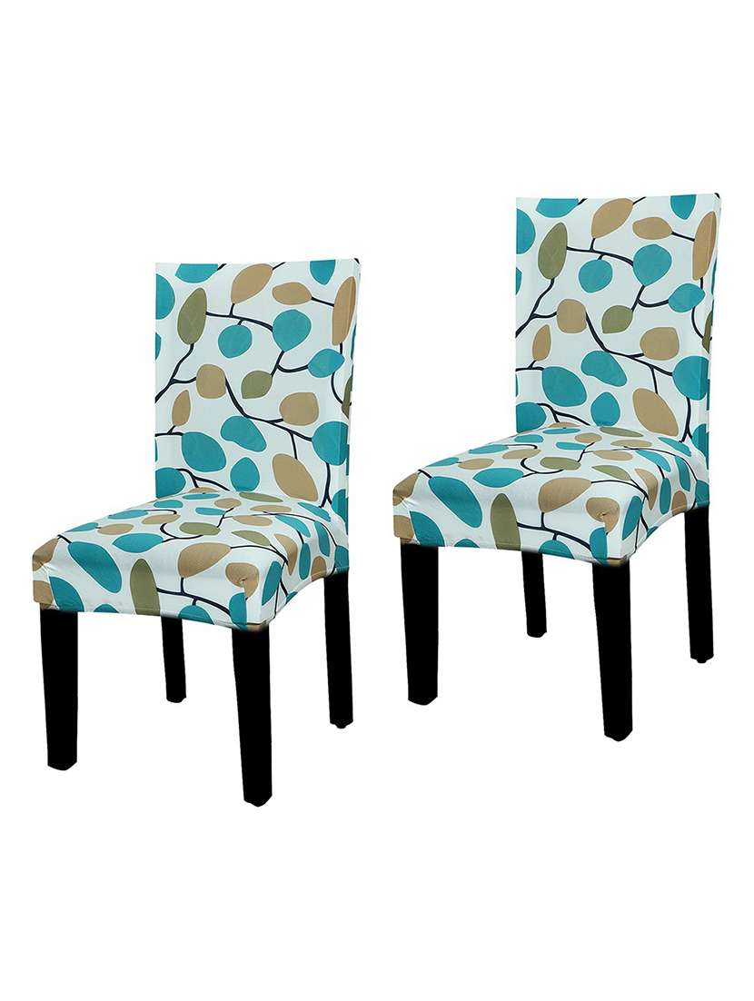 pack of 2 printed chair cover combo 