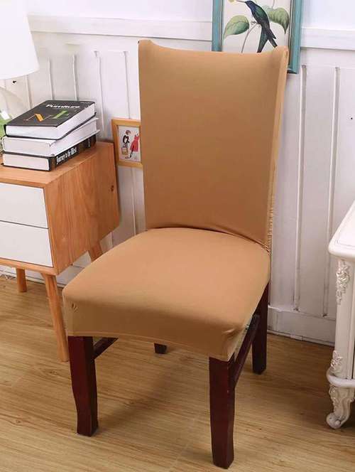 brown solid chair cover  - 18685613 -  Standard Image - 0