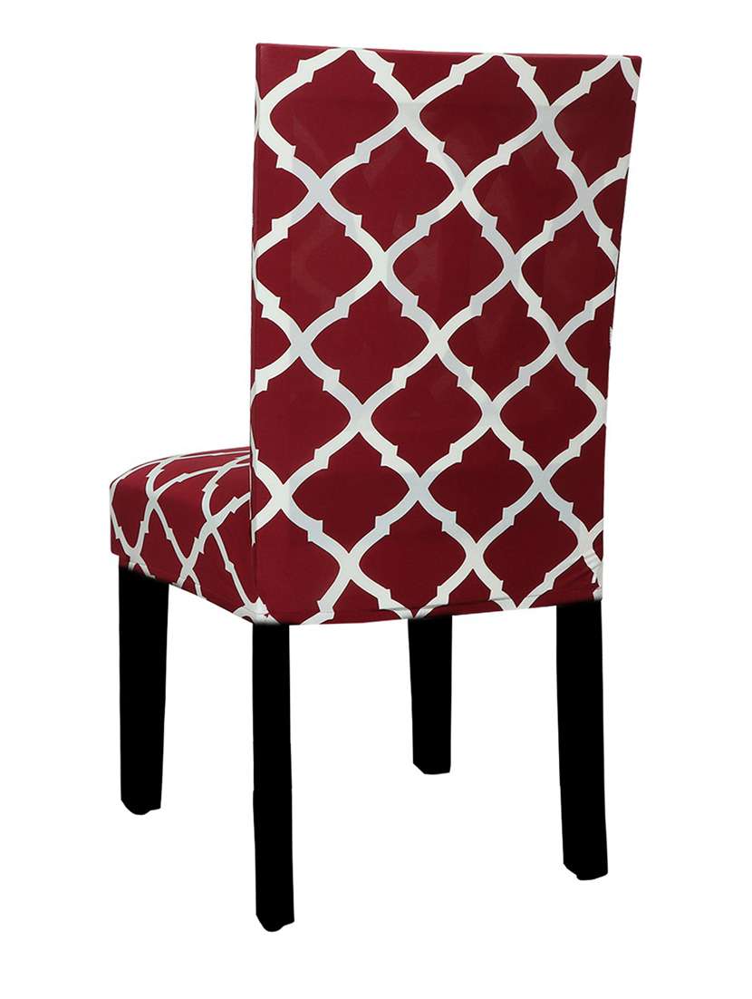 polyester elastic stretch removable washable short dining chair - pack of 6 - 18685719 -  Standard Image - 3