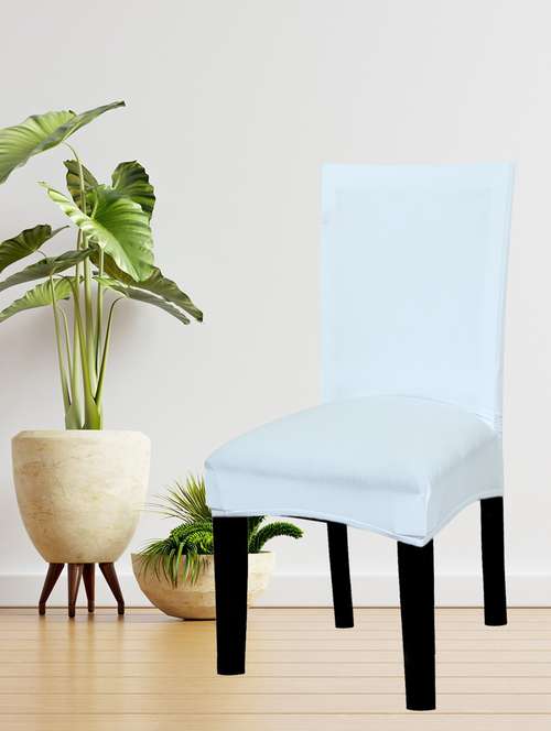 polyester elastic stretch removable washable solid short dining chair seat cover protector slipcover - 18685728 - Standard Image - 0