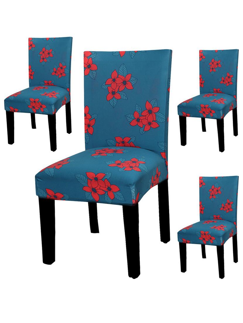 elastic chair cover stretch removable washable short dining chair cover protector seat slipcover pack of 4 - 18685740 -  Zoom Image - 0