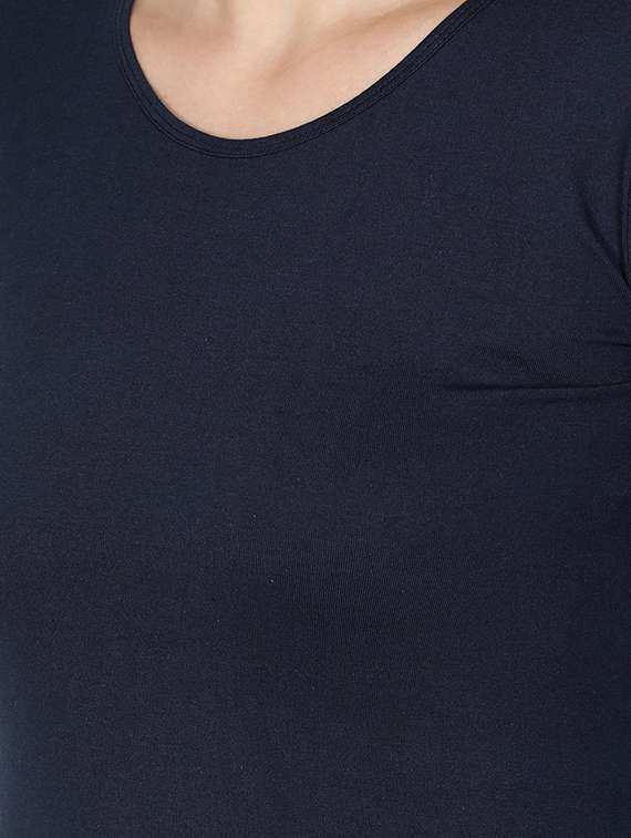 women's plain round neck t-shirt - 18686558 - Standard Image - 3