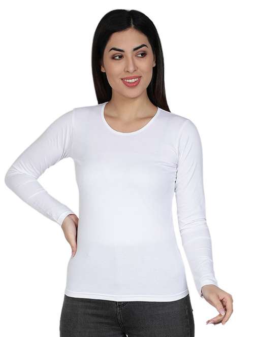 women's plain round neck t-shirt - 18686559 - Standard Image - 0