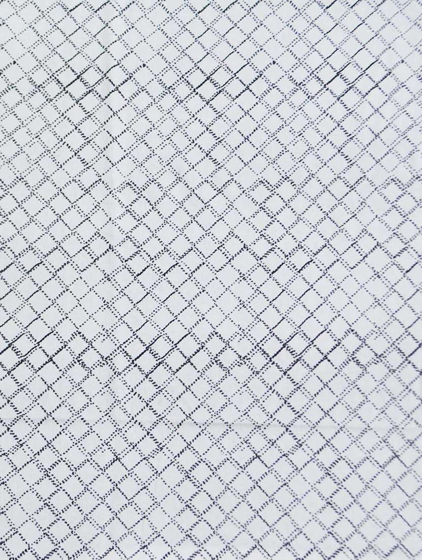 r home tablecloth 6 - 10 seater, large dining table, heavy eco printed blue beige cotton fabric, - 18686861 -  Standard Image - 3