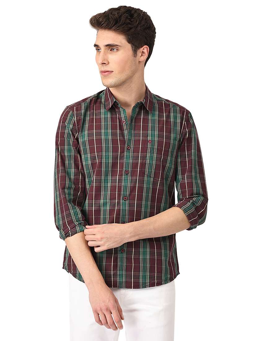mens checks casual shirt