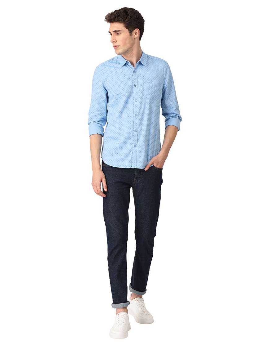 mens micro print casual shirt - 18686941 -  Standard Image - 3