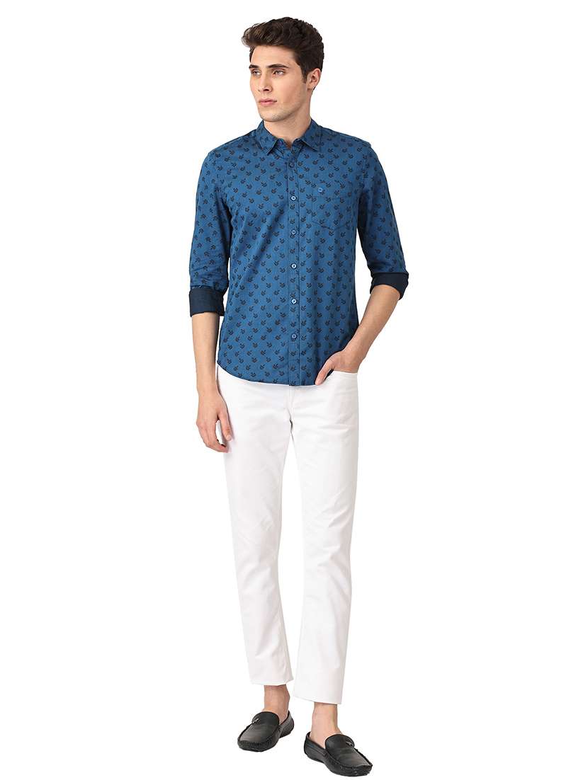 mens leaf print casual shirt - 18686942 -  Standard Image - 3