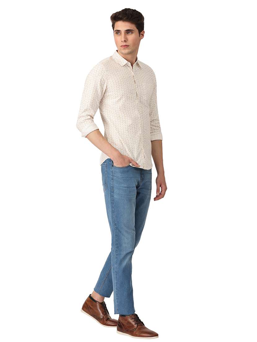 mens micro print casual shirt - 18686943 -  Standard Image - 3