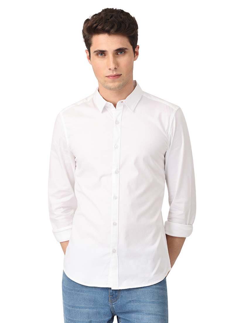 mens solid casual shirt - 18686947 - Zoom Image - 0