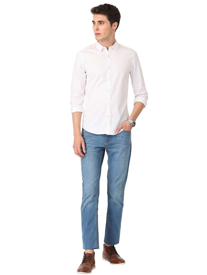mens solid casual shirt - 18686947 - Standard Image - 3