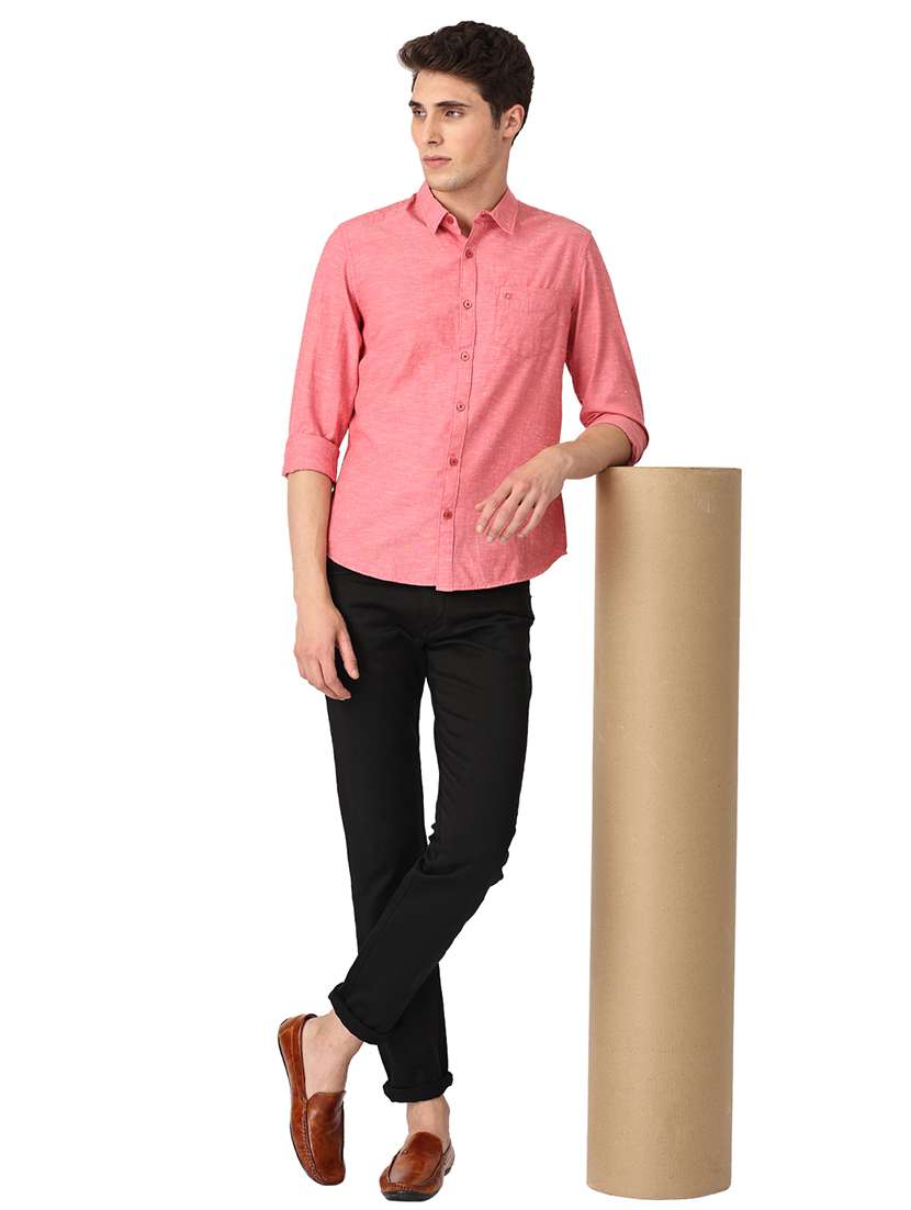 mens solid casual shirt - 18686949 - Standard Image - 3
