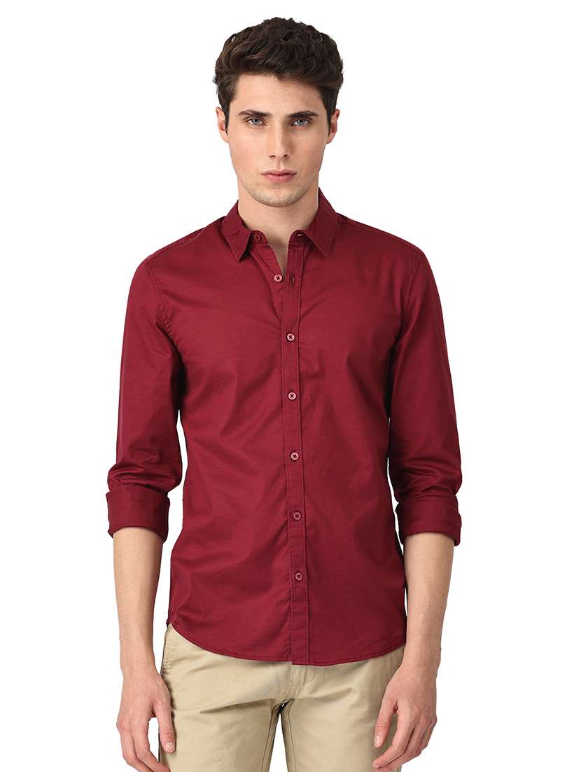mens solid casual shirt