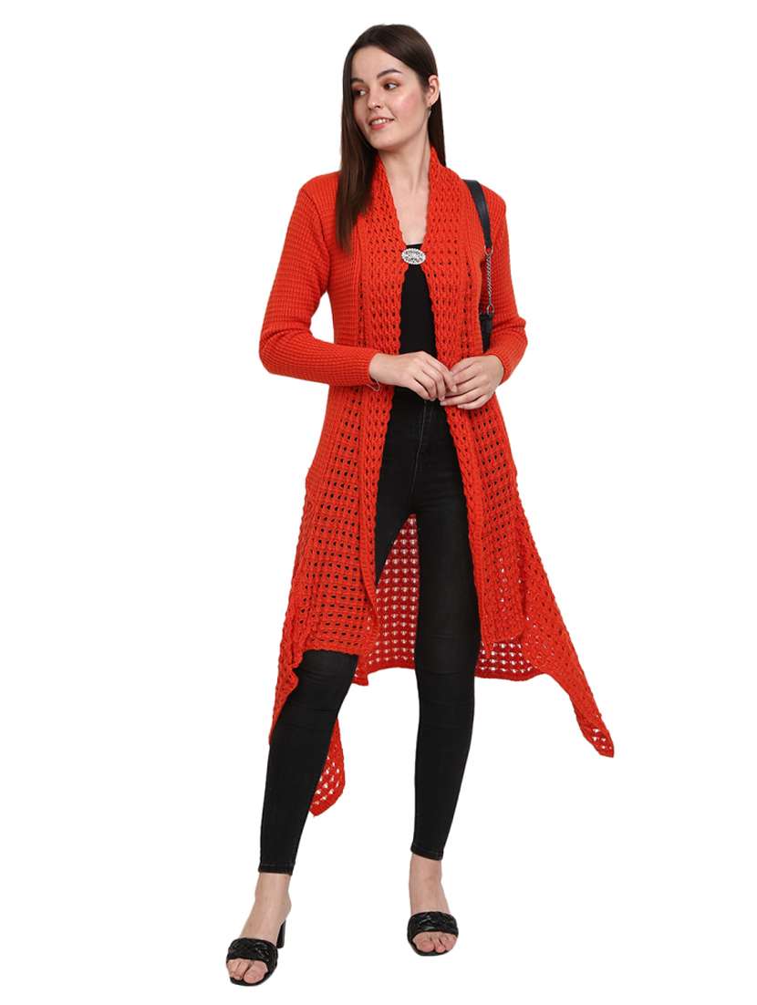 open front wool cardigan