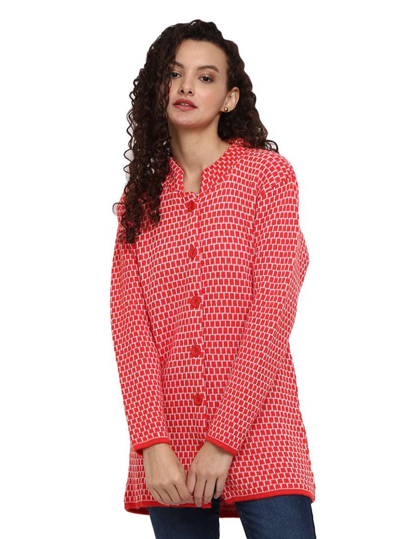 button up wool cardigan