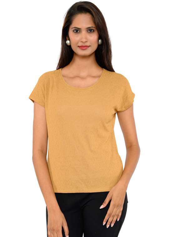 women's straight round neck top