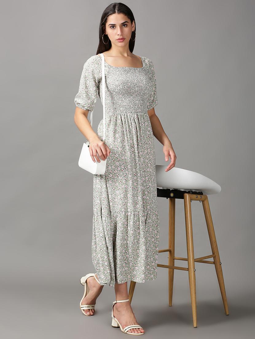 women's tiered dress floral dress - 18688461 - Standard Image - 3
