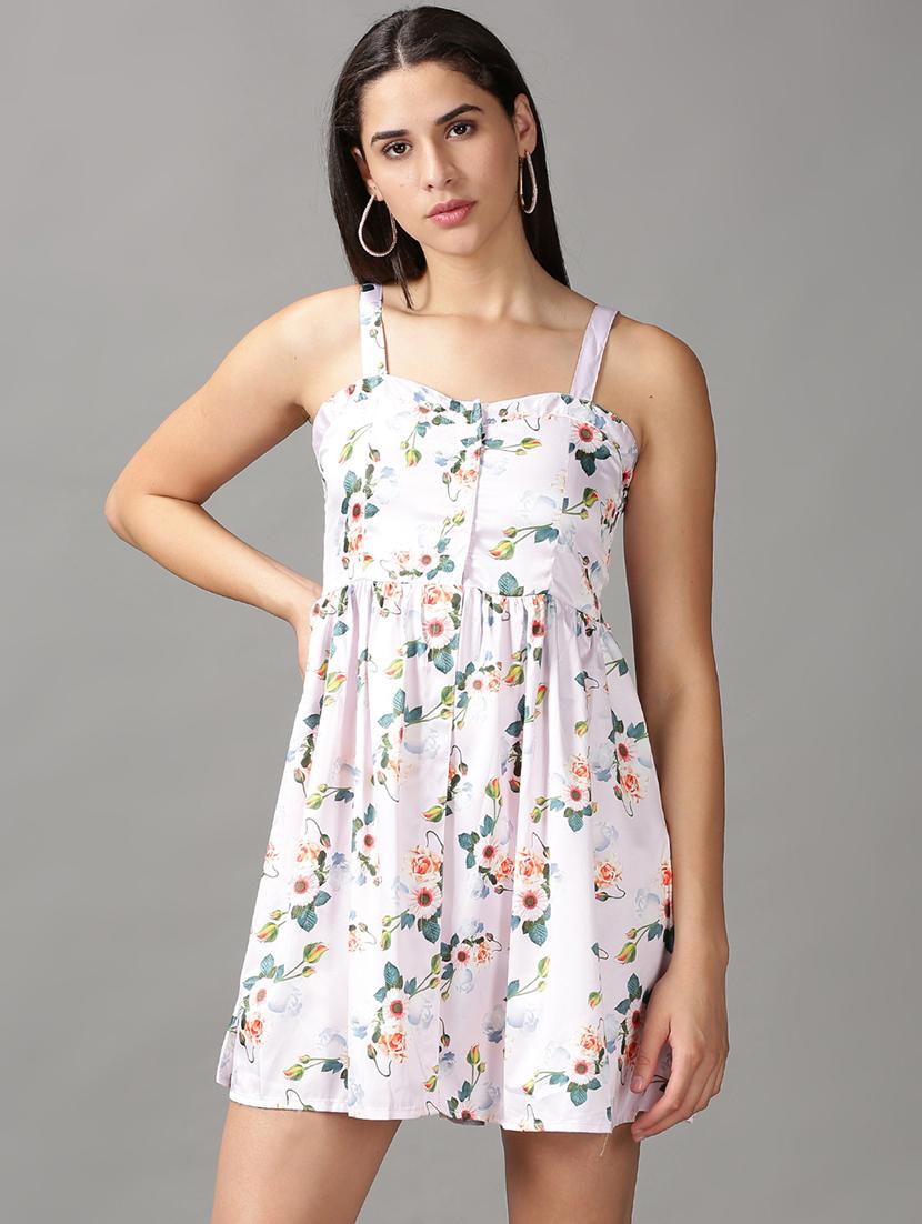 women's fit & flare floral dress - 18688472 - Zoom Image - 0