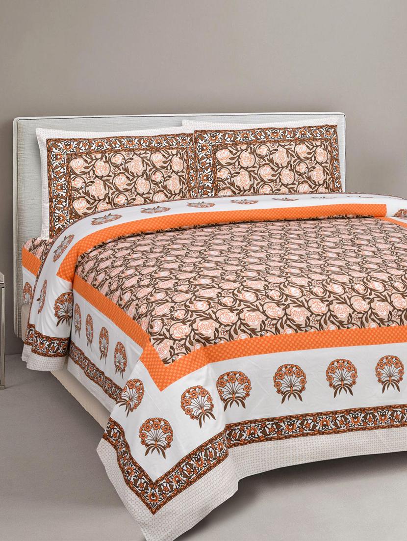 uniqchoice printed double bed sheet with 2 pillow cover - 18688499 - Zoom Image - 0