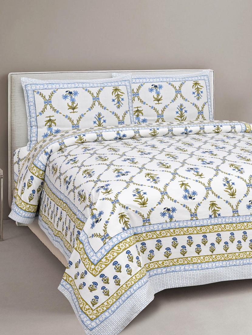 uniqchoice printed double bed sheet with 2 pillow cover - 18688521 - Zoom Image - 0