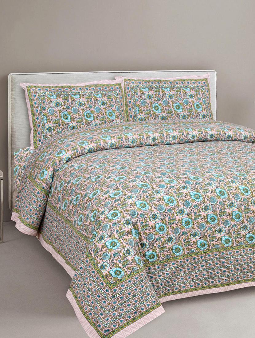 uniqchoice printed double bed sheet with 2 pillow cover - 18688525 - Zoom Image - 0